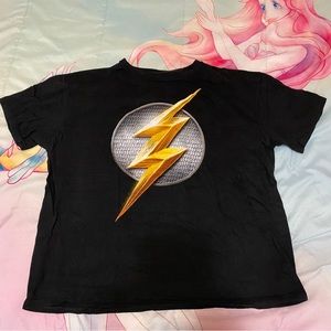 Justice League The Flash Logo black shirt NEW the dark flash villain graphic tee